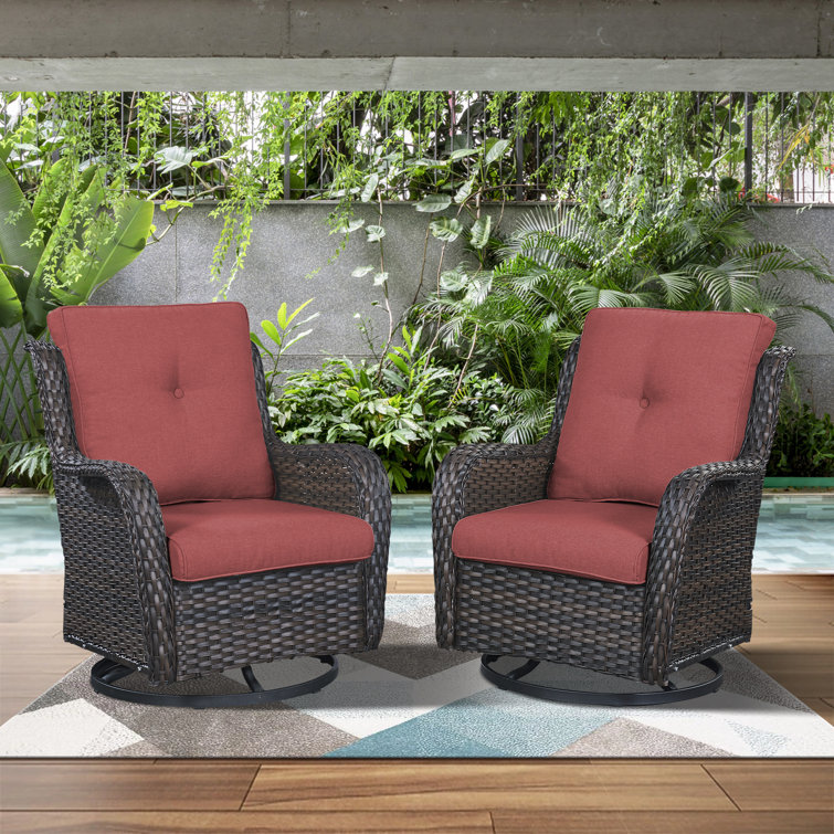 Wicker patio 2024 rockers